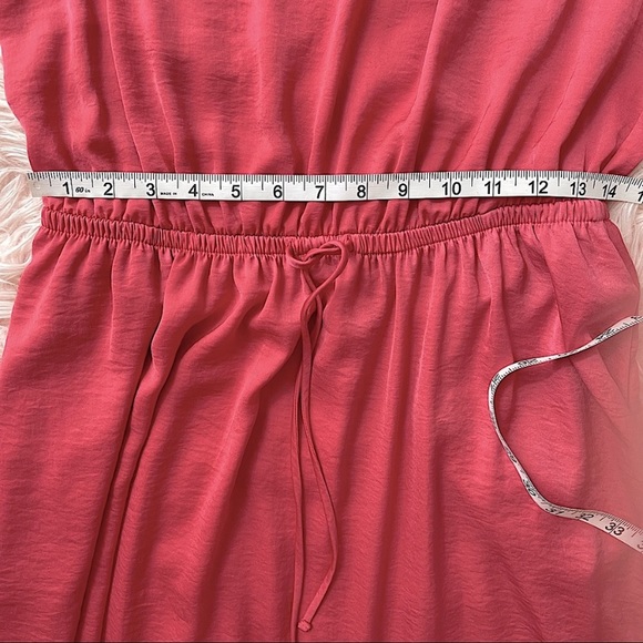 CYNTHIA ROWLEY Maxi Dress Sleeveless Ruffle V-Neck Collar Adjustable Waist - MED - Picture 11 of 13